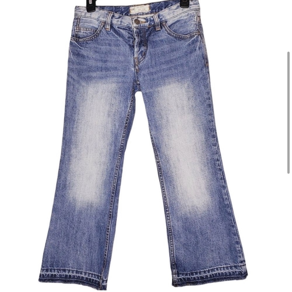 FREE PEOPLE CHELSEA CROP KICK FLARE JEANS - Picture 2 of 6